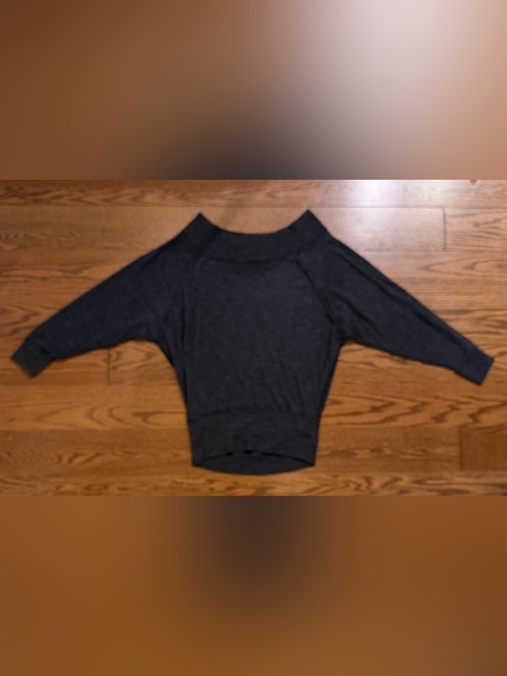 We The Free Charcoal Off-Shoulder Dolman Sweatshirt